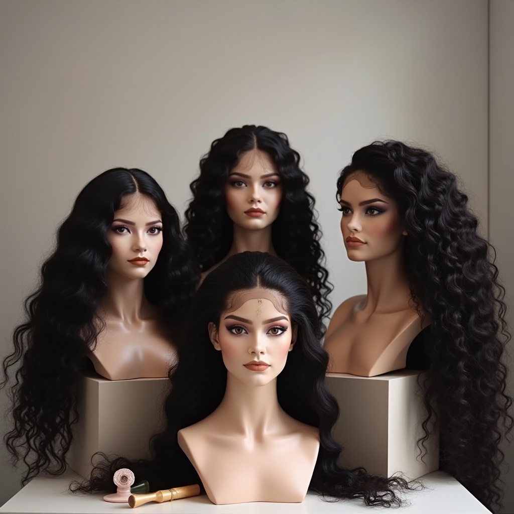 renda depan wig untuk kepala kecil