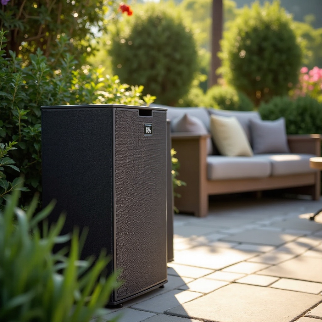 speaker luar ruangan JBL dengan amplifier