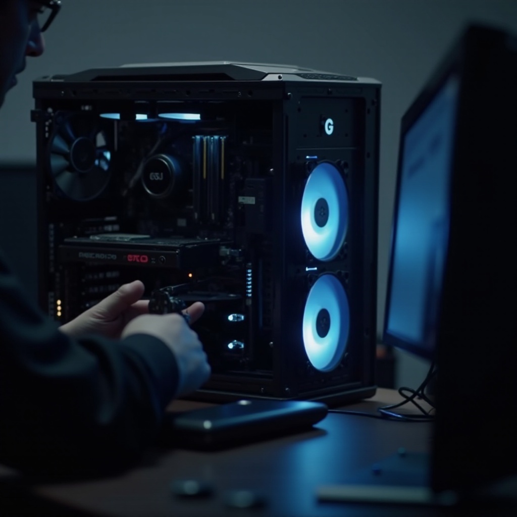 GPUファンは回転しているが表示されない