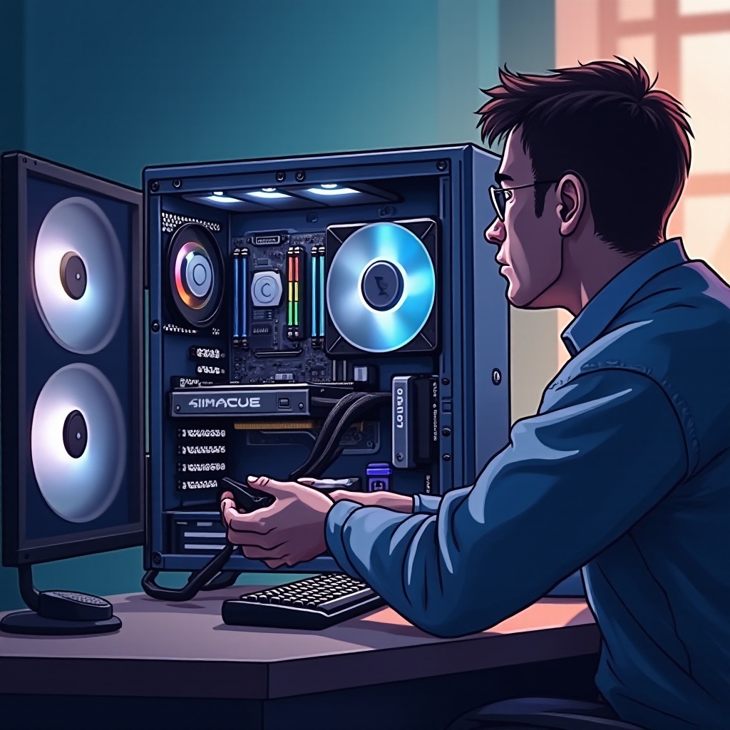 GPUファンは回転しているが表示されない