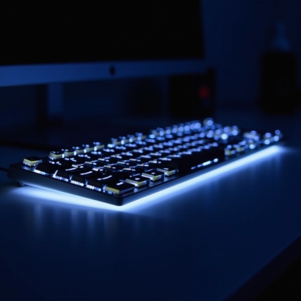 白色LED付きキーボード