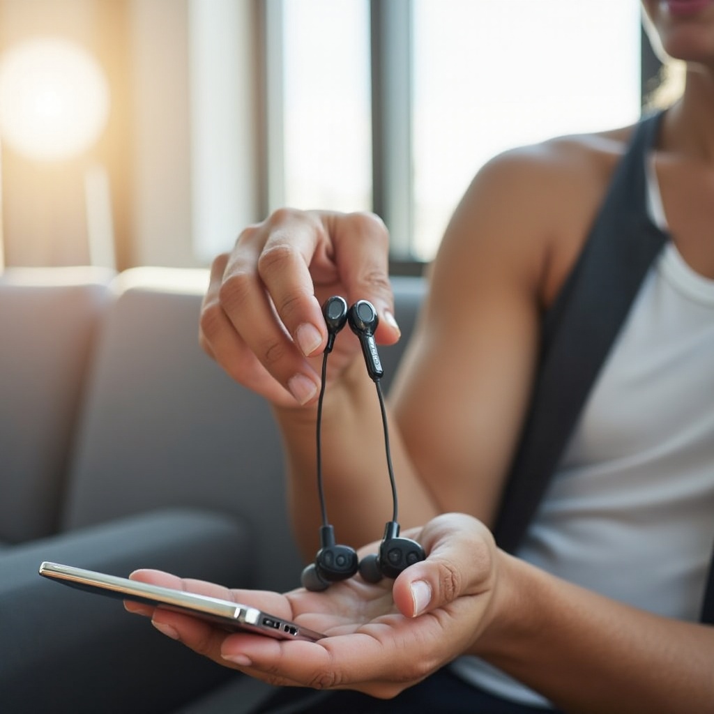menghubungkan earbud jlab