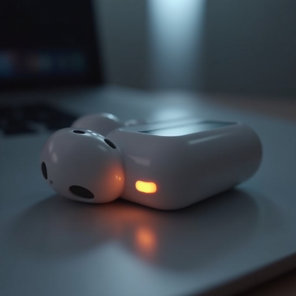 lampu berkedip oranye AirPods
