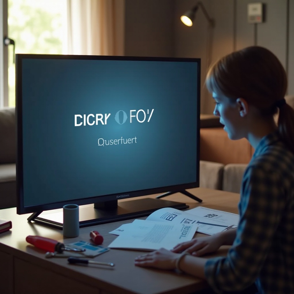 ทีวี onn ขนาด 32 นิ้วติดอยู่ในโหมดภาพถ่าย