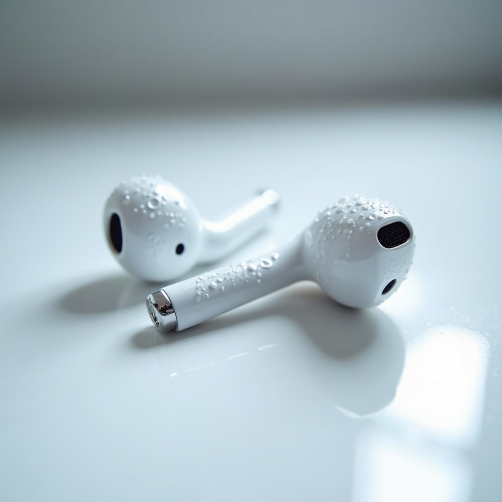 AirPod를 물에 떨어뜨렸는데 아직 작동해요.
