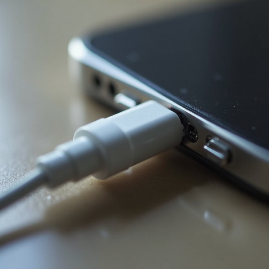 Mengapa charger saya hanya masuk setengah ke dalam ponsel saya?